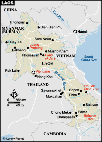 Map of Laos