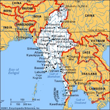 Myanmar Map