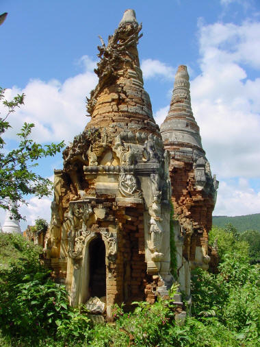 Ancient Stupas in Shan State above Inle lake - CLICK FOR FULL-SIZE PHOTO